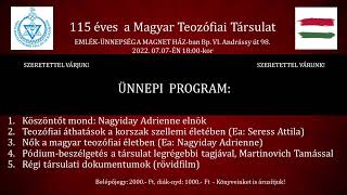 Köszöntő - 115 éves a Magyar Teozófiai Társulat