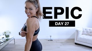 Day 27 of EPIC | Arms & Abs Workout [DUMBBELLS + BODYWEIGHT]