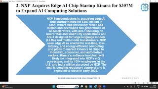 NXP Acquires Edge AI Chip Startup Kinara for $307M to Expand AI Computing Solutions @Vlsi Updates