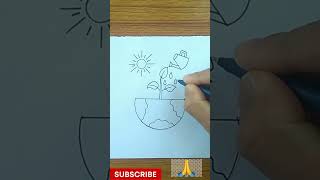 World Environment Day Drawing || Save Environment Drawing || Save Tree Save Earth Drawing ||