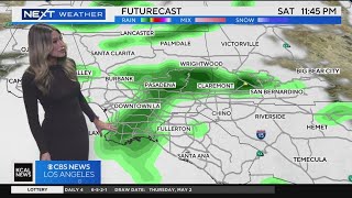 Dani Ruberti tracks potential rain in Southern California this weekend
