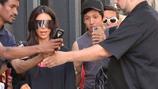 Kim Kardashian Surrounded At Her Apartment