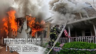 VES Locates One Victim | Fire on Two Floors - Marcus Hook, PA