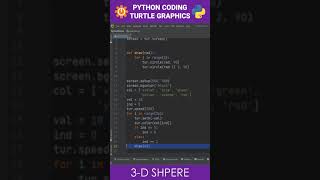 3D Sphere | Python Turtle Graphics #shorts #python #coding #programming