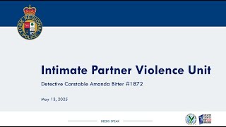 Part 1- Law enforcement response and support for Older Adult victims of IPV