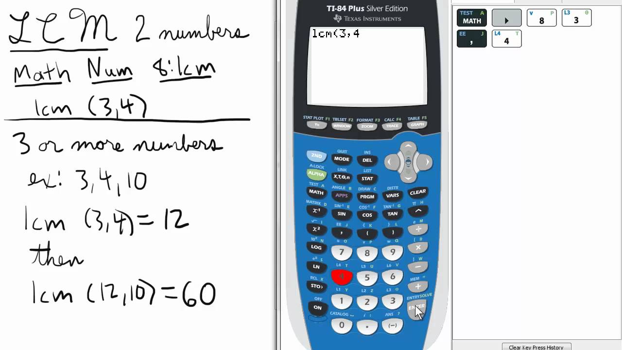 Least Common Multiple LCM TI 84 Calculator Top Priority Functions - YouTube