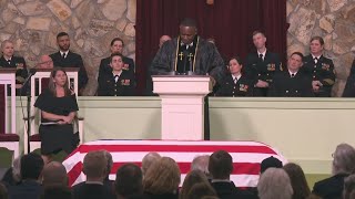 President Jimmy Carter's personal pastor Tony Lowden of Macon speaks at his national funeral