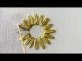 sunflower easy tutorial 🌻 embroidery by afeei