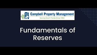 Fundamentals of Reserves CEU Webinar