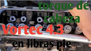 Torque de cabeza de motor Vortec 4.3 S10