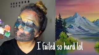 BOB ROSS PAINTING ON MY FACE