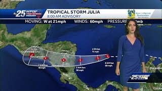 Tropical Storm Julia forms in the Caribbean, expected to become a hurricane