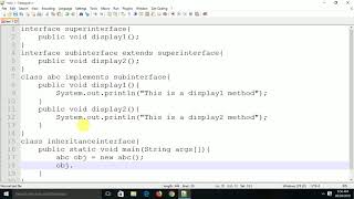 Multiple inheritance using interface in java hindi 26
