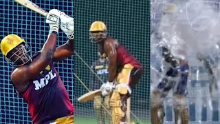 IPL 2022 update:Andre Russell start his practice in KKR net session.