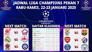 Jadwal Liga Champions 2024/2025 Pekan Ke 7 ~ LIVERPOOL vs LILLE ~ PSG vs MAN CITY ~ UCL 2025