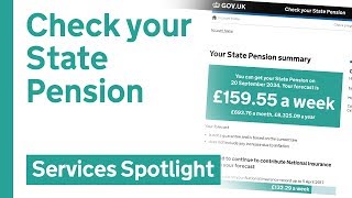 Check your state pension on GOV.UK
