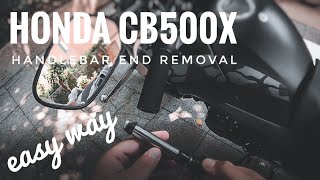 HONDA CB500X bar end removal easy way