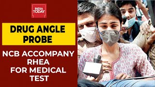NCB Officials Accompany Rhea Chakraborty For Her Medical Test | Sushant Singh Rajput Death-Drug Case