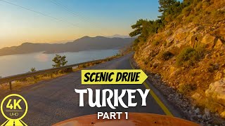 Exploring Roads of Turkey during Indoor Cycling Class - 4K Scenic Drive with Real Sounds - Part #1