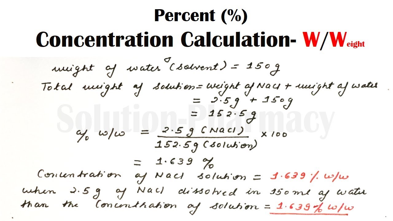 Mass Concentration Calculator