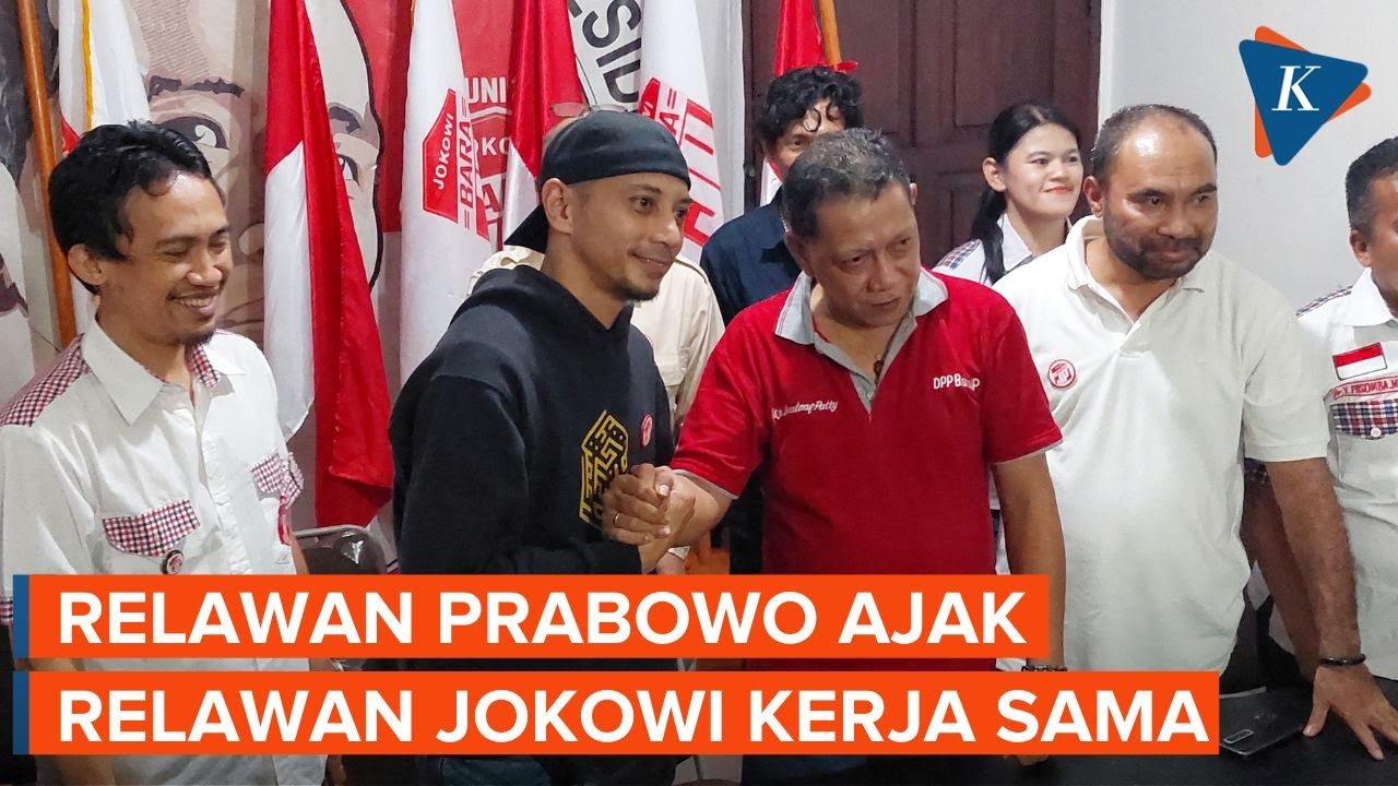 Relawan Prabowo Datangi Relawan Jokowi, Ajak Dukung Prabowo - YouTube