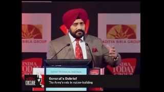 Gen Bikram Singh at India Today Conclave 2013  [Full Video]