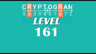 Cryptogram Level 161 Answers ✅ | Go Answer