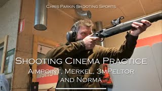 Aimpoint shooting cinema in Sweden with Merkel, 3mPeltor and Norma