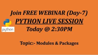 Python LIVE STREAM Day 7 | Modules & Packages
