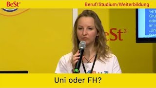 Uni oder FH? Welcher Hochschultyp ist der richtige für mich? | BeSt³ 2020 Wien