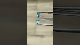 2.46ct Blue Zircon Pair Round 6mm x 6mm x 3.2mm