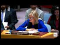 UN envoy in Iraq Jeanine Hennis-Plasschaert speaks at UN Security Council meeting