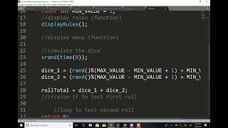 68 - Code example craps game c++