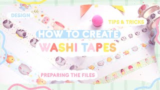 HOW TO MAKE WASHI TAPES 🌼 / Design, Preparing the files, Tips and Tricks / Artist STUDIO VLOG