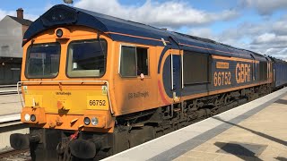 66752 GBRF Drag SWR 701023 leaving Derby railway station