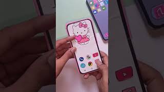 DIY HELLO KITTY FLIP  PHONE WITH PAPER / Easy Phone Notebook Craft Ideas / (#shorts)