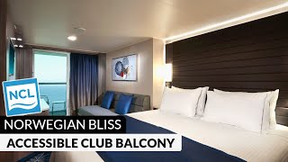 Norwegian Bliss | Accessible Club Balcony Suite Full Walkthrough Tour \u0026 Review 4K