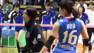 宇田沙織（Saori Uda）／新井祐喜子#18とおしゃべり／2017.1.15　トヨタ車体×ＰＦＵ　Ｖリーグ女子大田大会