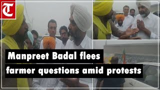 Punjab bypoll: Farmers corner Manpreet Badal, he escapes in his SUV with unanswered questions