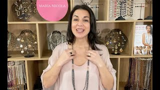 Charcoal Pearl  - 10 Way Necklace - Maria Nicola