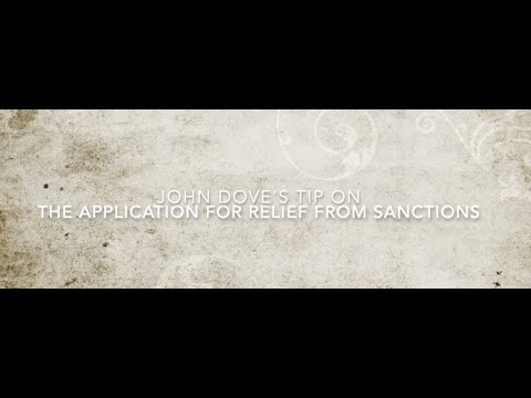 Tips On The Application For Relief From Sanctions - YouTube