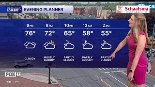 Tuesday PM Forecast: Breezy, iso. shower, cooler by dawn