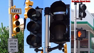 Left Turn Traffic Light \u0026 Transit Signals at QLine Detroit