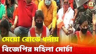 ‘হাথরস নিয়ে সরব, রাজ্যের নারী নিরাপত্তা নিয়ে কেন চুপ সরকার?’, মেয়ো রোডে ধর্নায় বিজেপির মহিলা মোর্চা