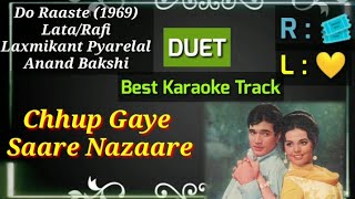 Chhup Gaye Saare Nazaare | Do Raaste (1969) | Lata & Rafi | Best Karaoke