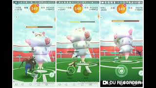 Pokemon Go-Mega Slowbro(超級呆殼獸) Raid Trio by 30 Unique Pokemon(no weather boost,no Mega)(KO@1s)8/6/21