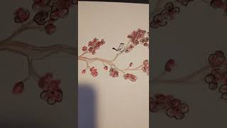 Tuto carte fleurs de cerisiers ~ Cherry blossom card tutorial