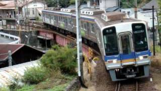 南海2000系2044F　高野下駅発車シーン