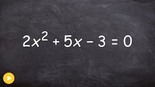 Learn how to solve by factoring a quadratic ac method