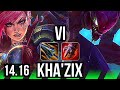 VI vs KHA'ZIX (JGL) | 9/1/13, 72% winrate, Legendary | EUW Diamond | 14.16